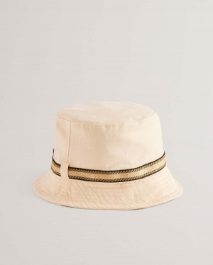 Ted Baker ALFREDO Webbing Bucket Hat Stone | 941YGWCQX