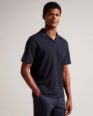 Ted Baker ARKES SS Regular Fit Polo Shirt Bleumarin | 723ASCBGL