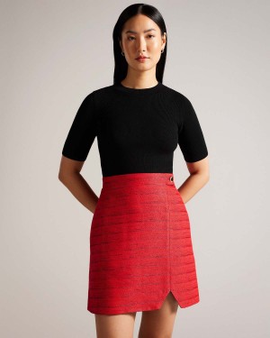 Ted Baker BAILEA Mini Mockable Rochie Rosii | 802VUQINF