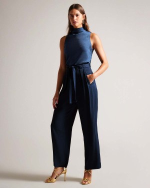 Ted Baker JEMMIAH Largi Leg Trouser Bleumarin | 495RECBYP