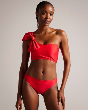 Ted Baker LIENNAA One Shoulder Bow Bikini Top Rosii | 138LRVYCT