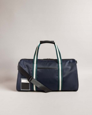 Ted Baker MATIQUE Twill Retro Sport Holdall Albastri | 760MNTILE