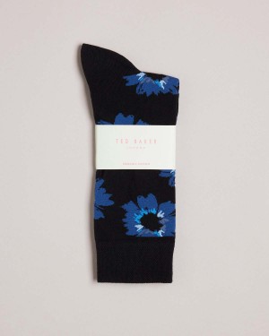 Ted Baker NEWFLOR Floral Pattern Sock Natural | 198XNLVAE