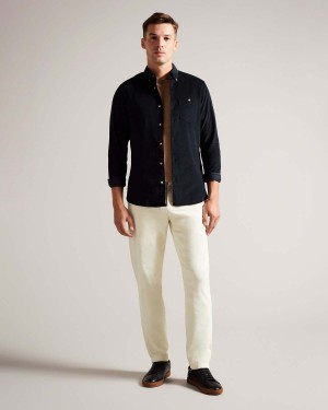 Ted Baker PAYET Camburn Fit Cord Trouser Ecru | 504LXBERN