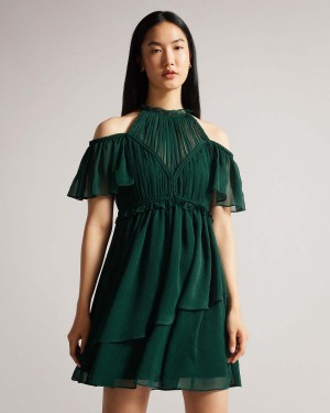 Ted Baker POPPIO Rope Detail Mini Rochie Albastru Deschis | 792CLKTNE