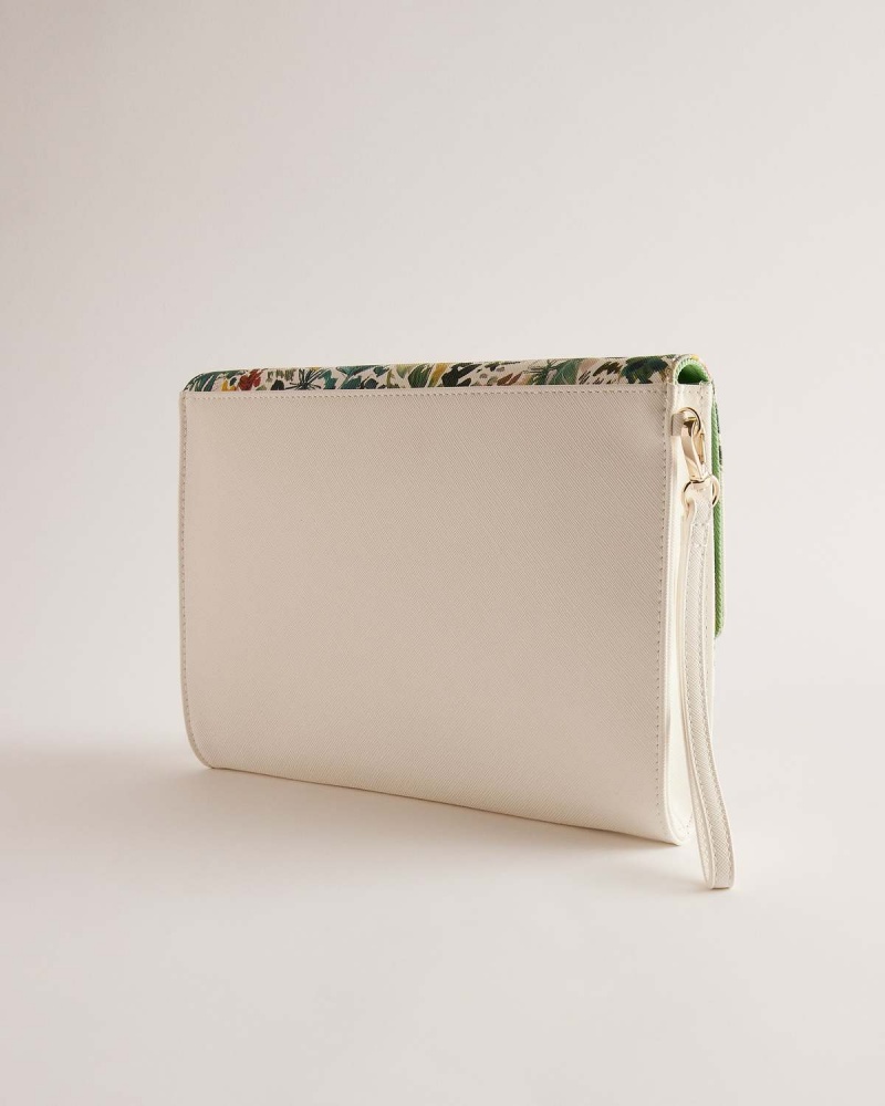 Ted Baker ABBBI Floral Printed Envelope Clutch Albi | 603ZPKCYF