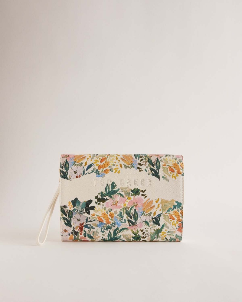 Ted Baker ABBBI Floral Printed Envelope Clutch Albi | 603ZPKCYF