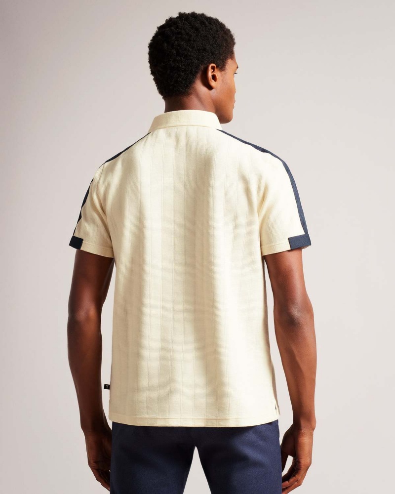 Ted Baker ABLOOM SS Regular Polo with Zip Natural | 940OLICMF