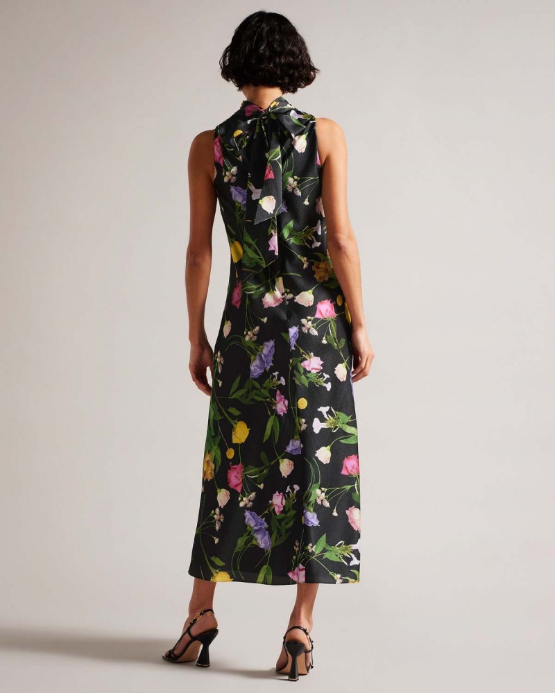 Ted Baker ADDILIN Cowl Neck Midi Slip Rochie Albi | 961LUQZSY