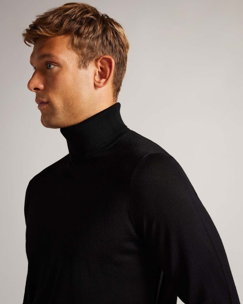 Ted Baker AINGER RWS Merino Lână Roll Neck Bleumarin | 986XZOFQS