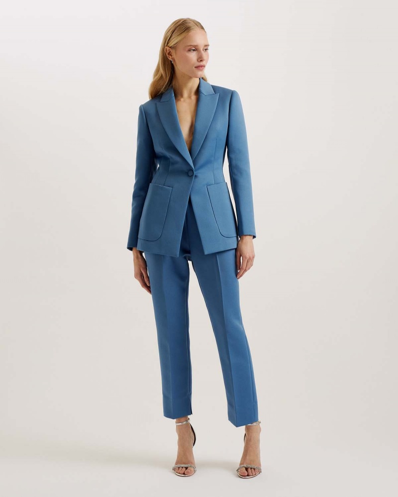 Ted Baker AKENIJ Single Breasted Tailored Blazer Albastri | 201KRCWTQ