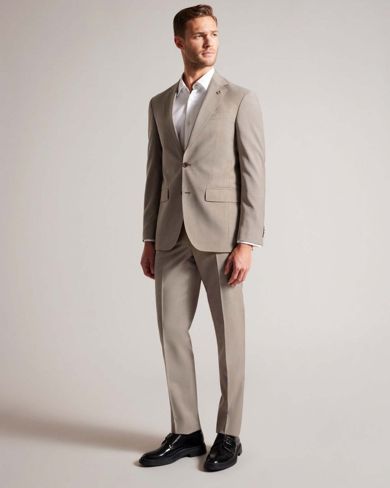 Ted Baker ALCONAJ Natural Sharkskin Jacket Natural | 146AISEQB