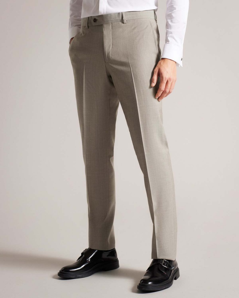 Ted Baker ALCONAT Natural Sharkskin Suit Trouser Natural | 264YUKPON