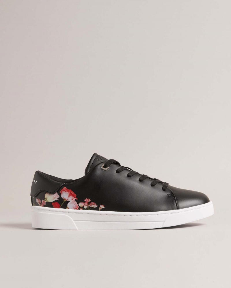 Ted Baker ARLITA Floral Printed Cupsole Trainer Negrii | 579UEQOMF