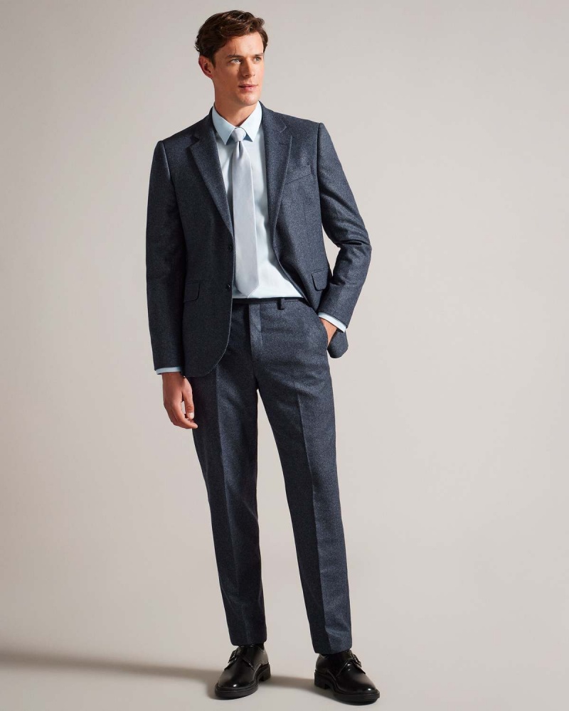 Ted Baker ARTHURJ Lână Blend Twill Jacket Bleumarin | 239BUJWQR