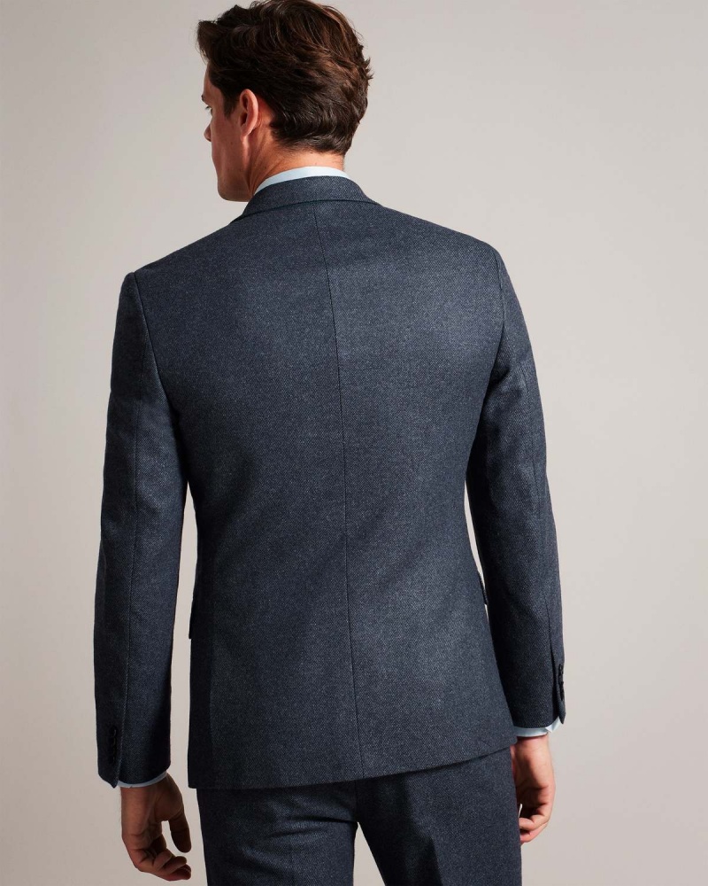 Ted Baker ARTHURJ Lână Blend Twill Jacket Bleumarin | 239BUJWQR