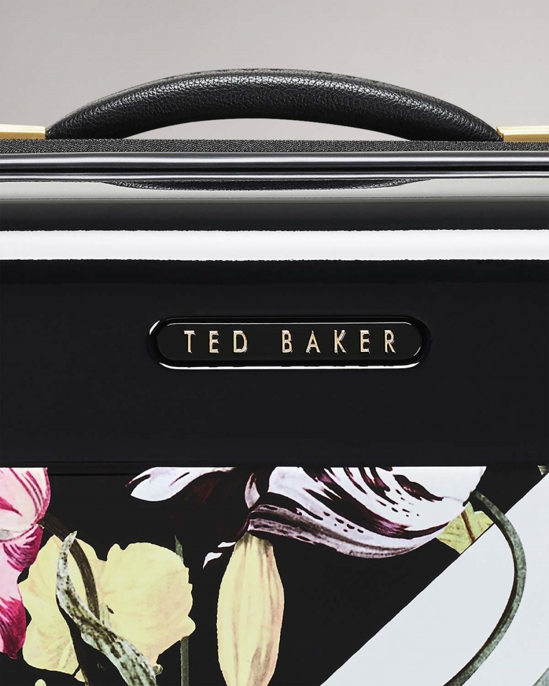 Ted Baker Anvila Spliced Floral Small Trolley Case Negrii | 375PJTOBS