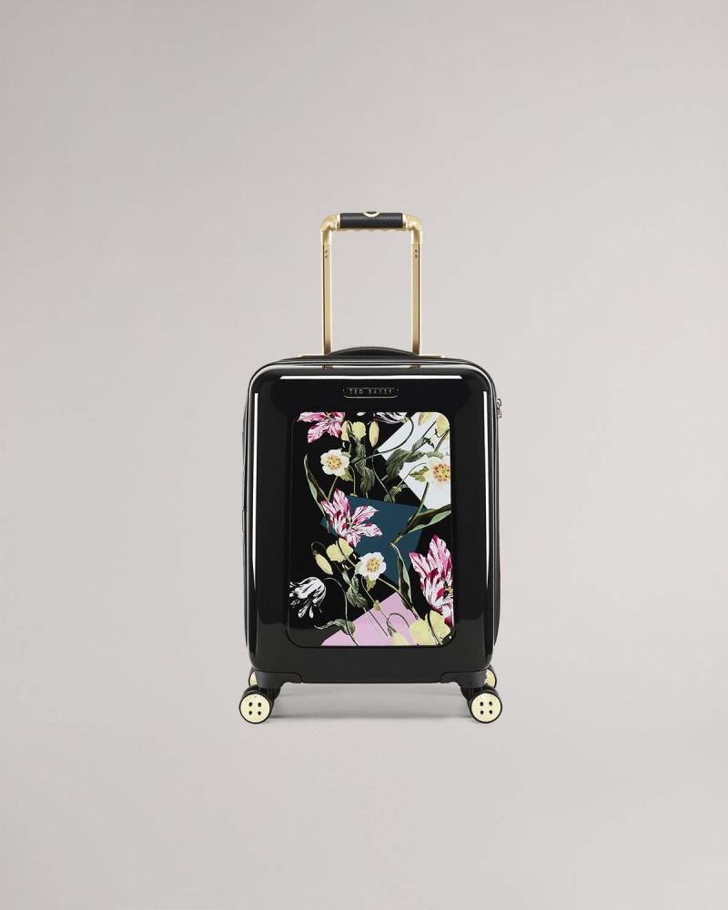 Ted Baker Anvila Spliced Floral Small Trolley Case Negrii | 375PJTOBS