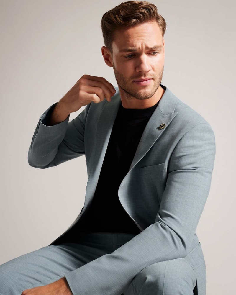 Ted Baker BENONJS Seafoam Sharkskin Jacket Gri | 870WPUOAR