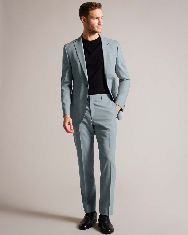 Ted Baker BENONTS Seafoam Sharkskin Trouser Gri | 019BQFOCN