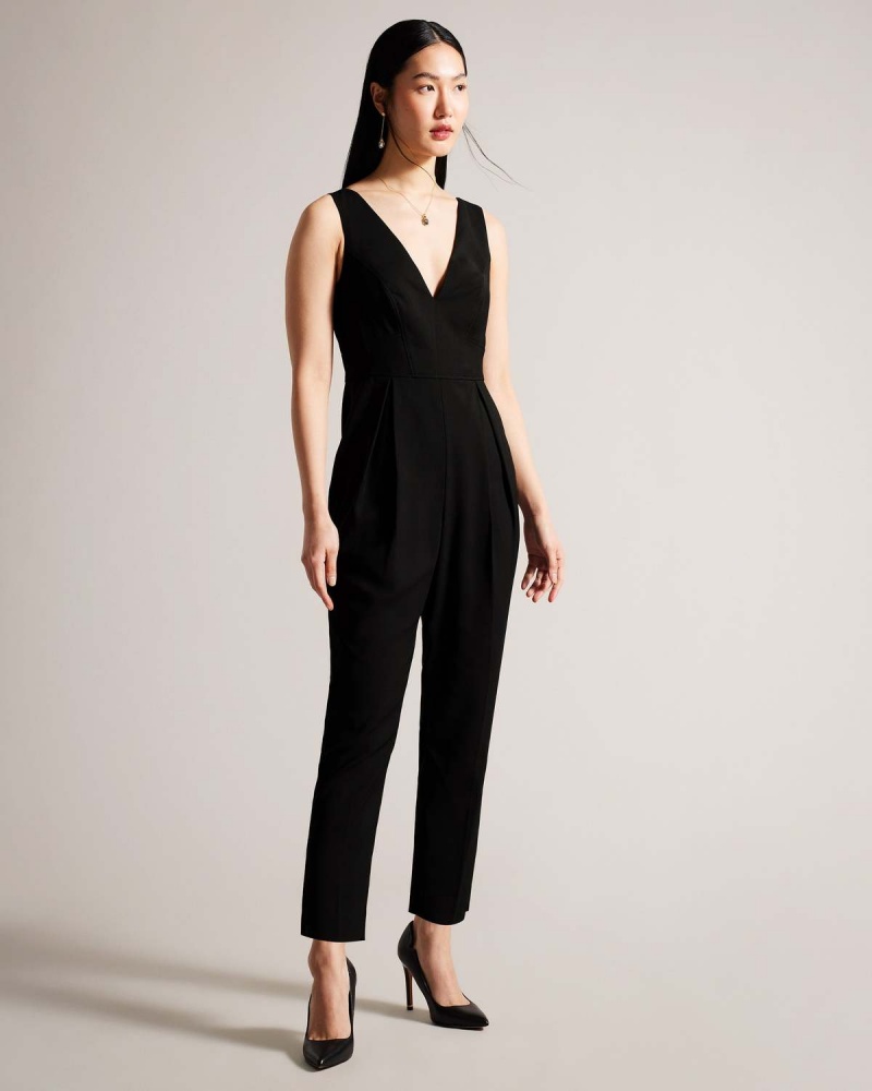 Ted Baker BETTSEE Tailored Fara Maneci Jumpsuit Negrii | 084TUWCKR