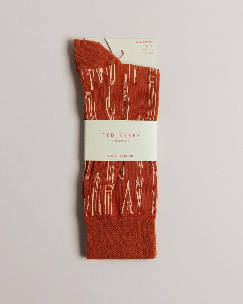 Ted Baker BOILIN Pen Pattern Sock Bleumarin | 264HQLMFY