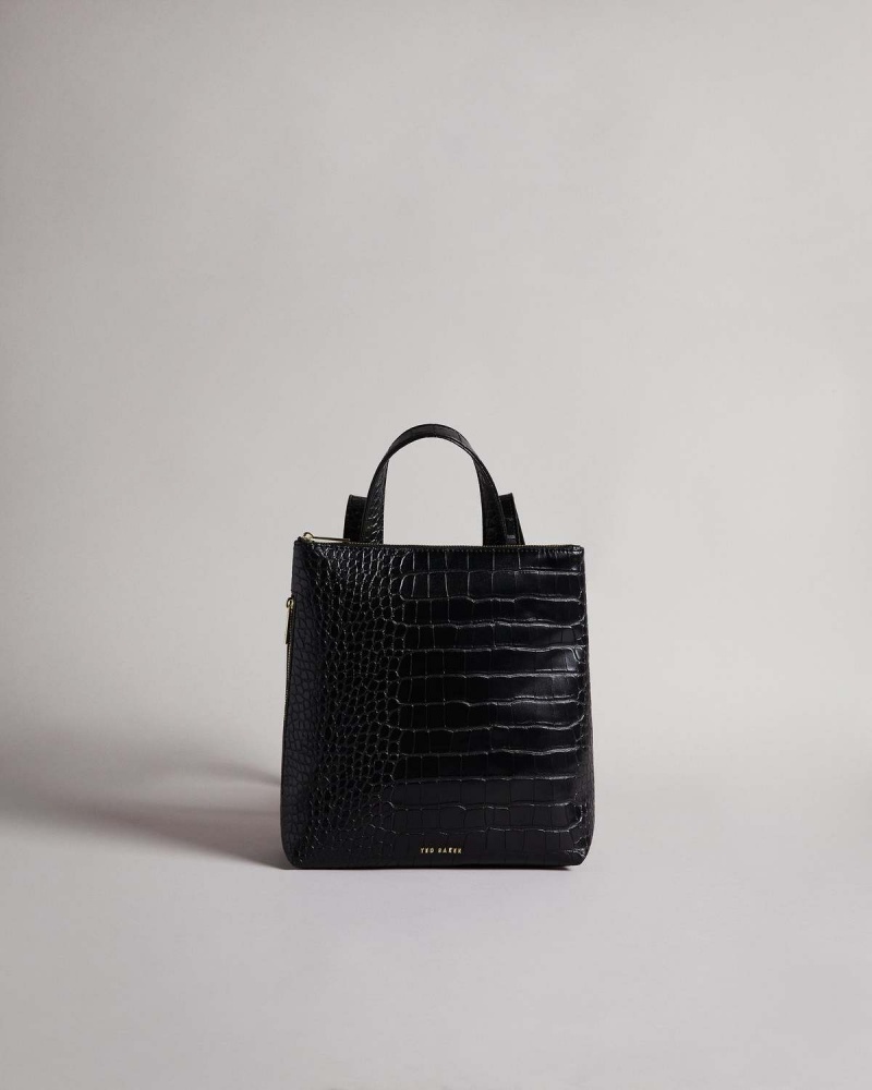 Ted Baker Belax Imitation Croc Backpack Negrii | 469TZUNBP