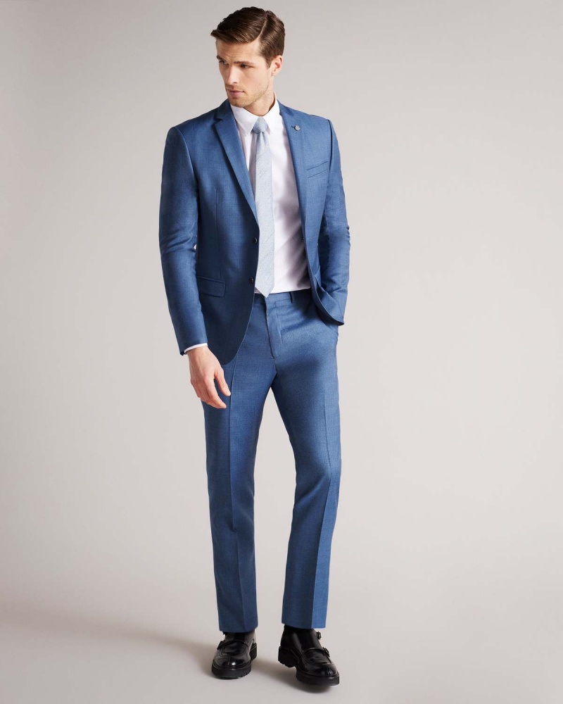 Ted Baker CAMDETS Slim Light Blue Suit Trouser Lt-Blue | 987QMKTAE