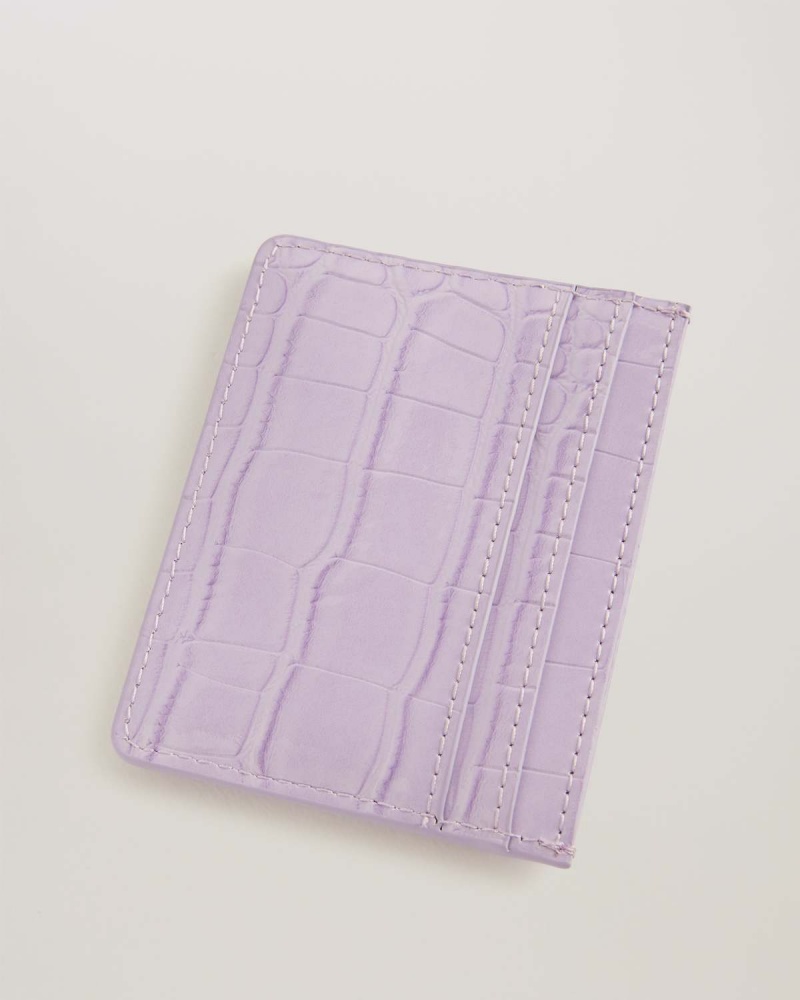 Ted Baker COLY Imitation Croc Card Holder Lilac | 264VIFBMJ