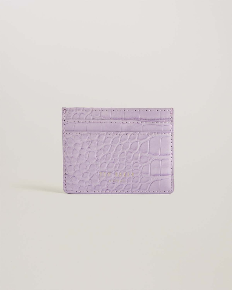 Ted Baker COLY Imitation Croc Card Holder Lilac | 264VIFBMJ