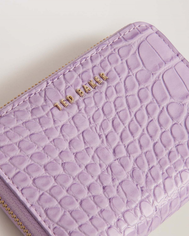 Ted Baker CONNII Mini Imitation Croc Purse Lilac | 902NMEGAB