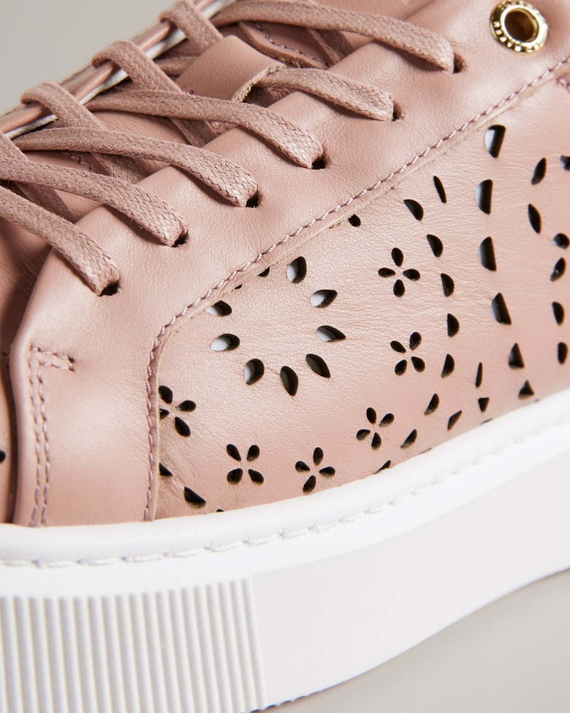 Ted Baker CWISP Laser Cut Platforma Trainer Lt-Pink | 463VYNHZR