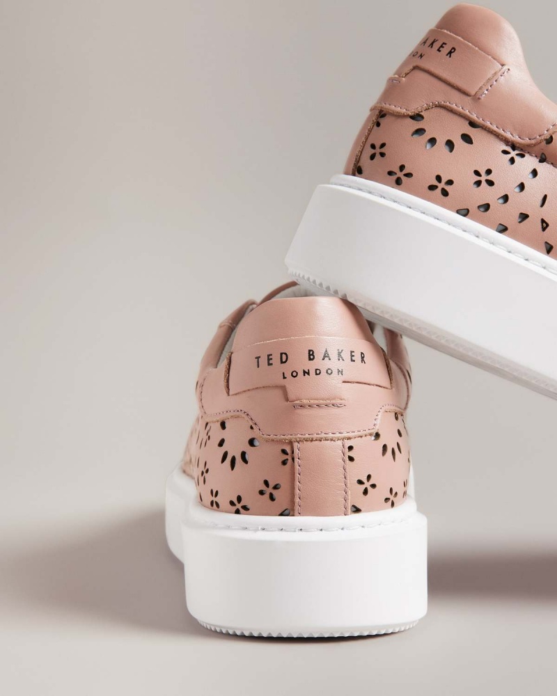 Ted Baker CWISP Laser Cut Platforma Trainer Lt-Pink | 463VYNHZR