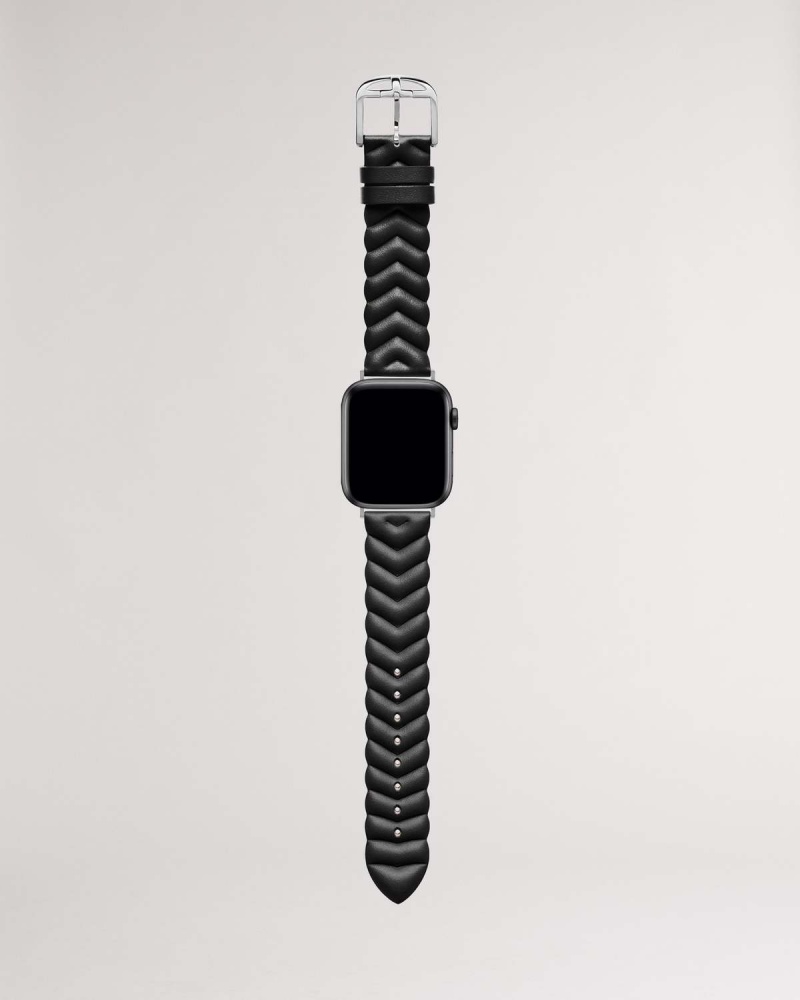 Ted Baker Chelli 38/40 Chevron Apple Watch Curea Negrii | 781KRQYIV