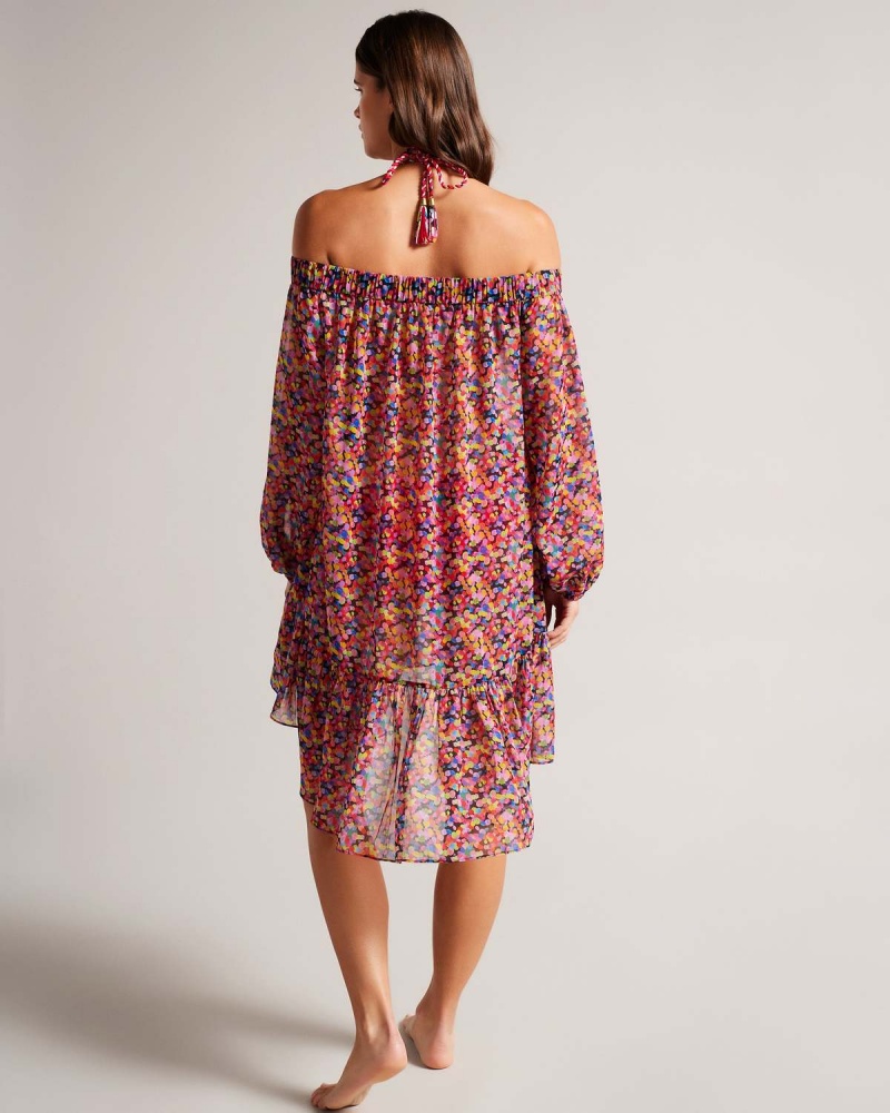 Ted Baker DANAEE Off The Shoulder Cover Up Negrii | 195RYGBJK