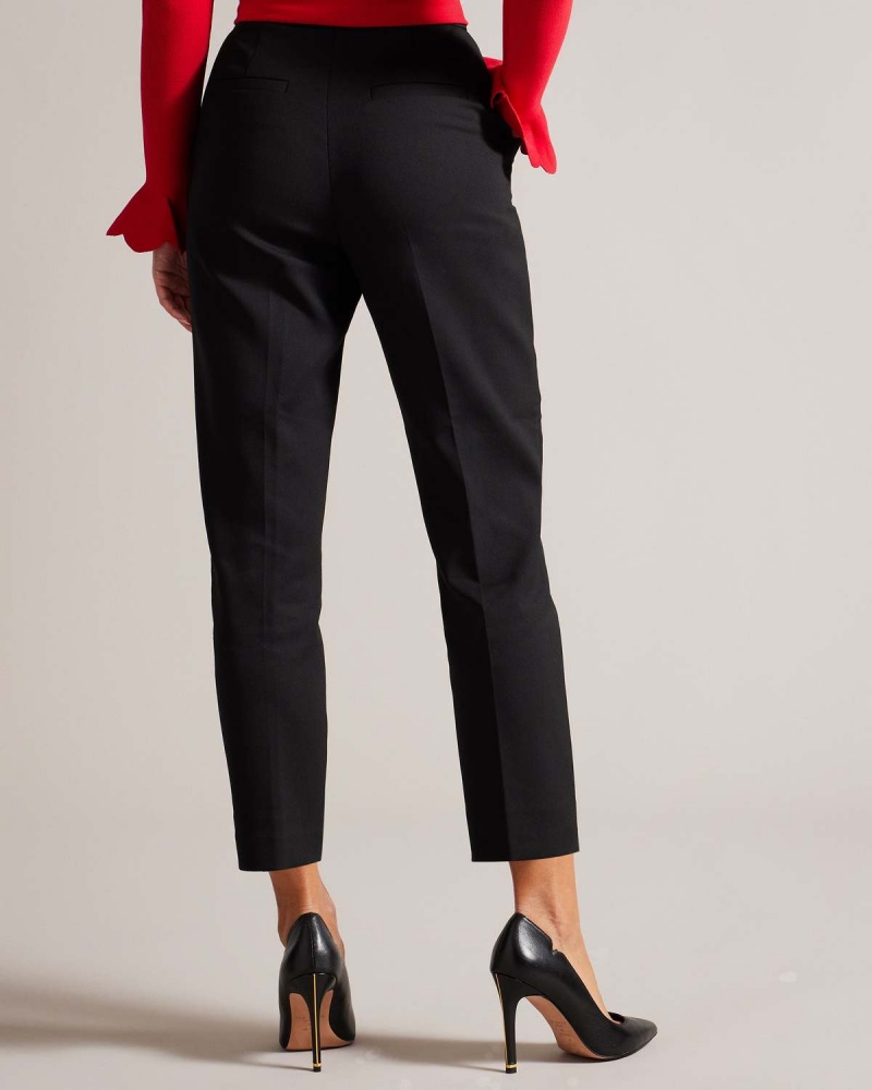 Ted Baker DEVANA Plati Front Tapered Leg Trouser Negrii | 216JXZBAR