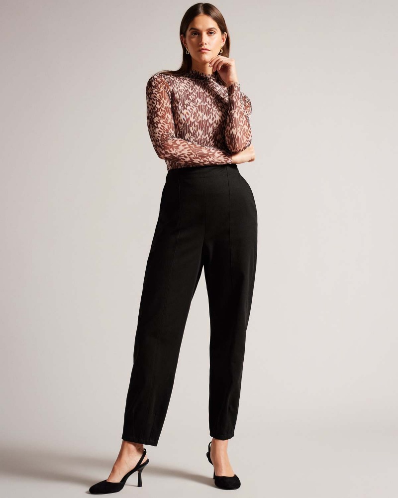 Ted Baker ELIONA Barrel Trouser with Pin Tuck Detail Bleumarin | 958KBJLUV