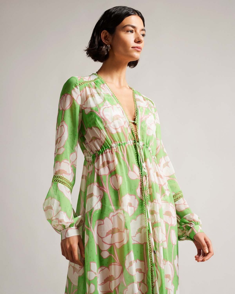 Ted Baker ELISIIA High Low Hem Cover Up Verzi | 132KFBYQD