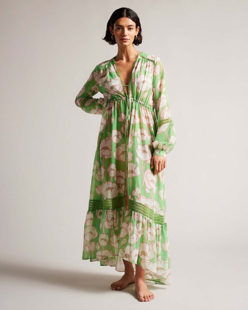 Ted Baker ELISIIA High Low Hem Cover Up Verzi | 132KFBYQD