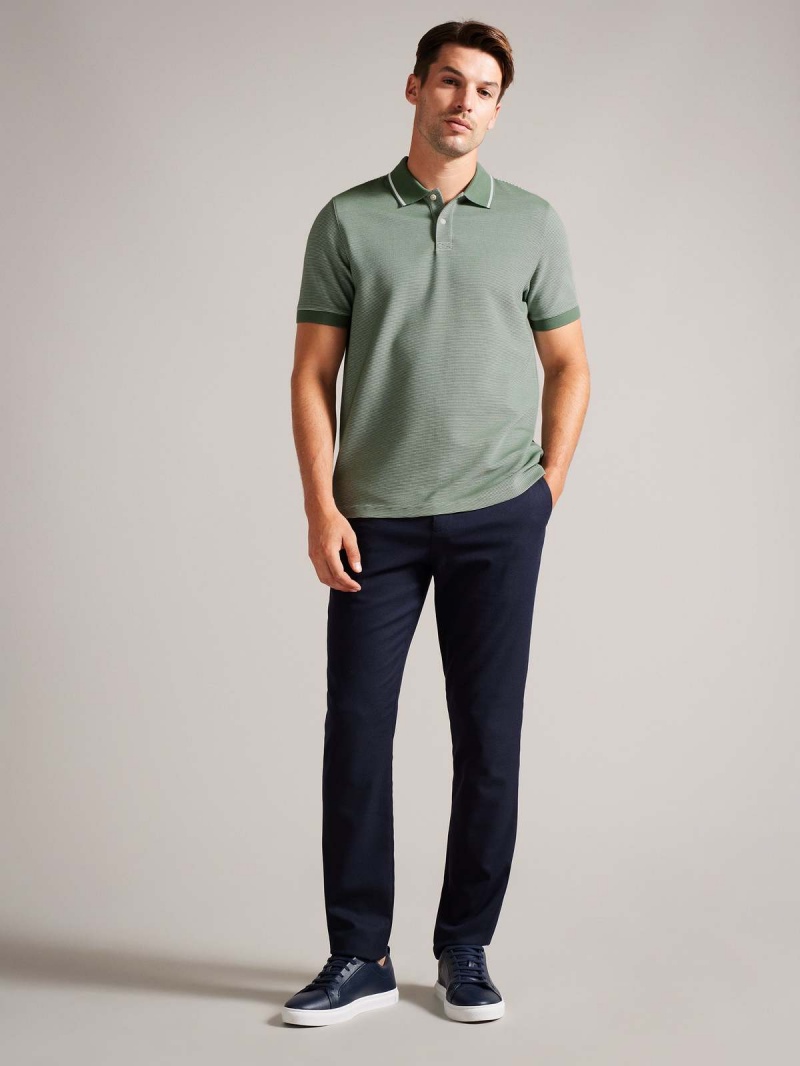 Ted Baker ELLERBY SS Regular In Dungi Polo Shirt Mid Gree | 632CVWETY