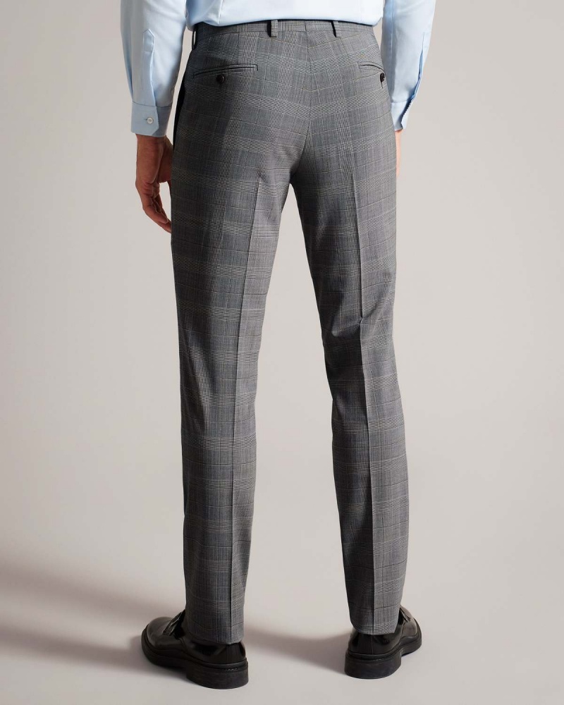 Ted Baker EXTONT Pow Check Suit Trousers Gri | 541PVAQJD