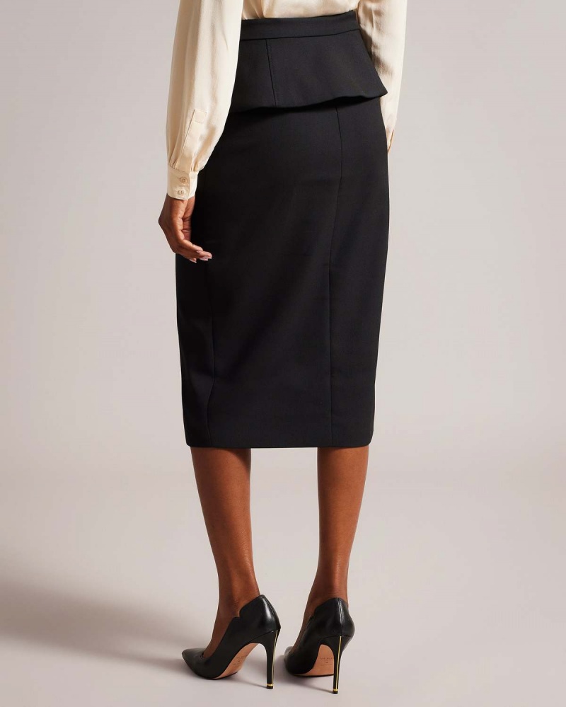 Ted Baker FLOREEI Slimline Midi Skirt Negrii | 985QUFYHI