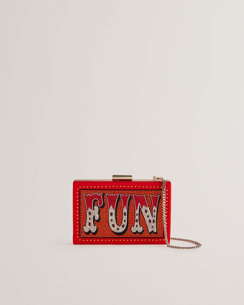 Ted Baker FUNIA Fun Box Clutch Bag Brt-red | 426EWRNMP