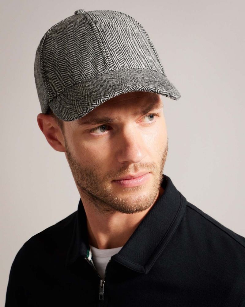 Ted Baker GREGGG Tweed Cap Negrii | 534TCVDOX