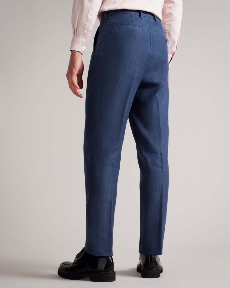 Ted Baker GRINTON Slim Fit Linen Trs Bleumarin | 236DRHFIL