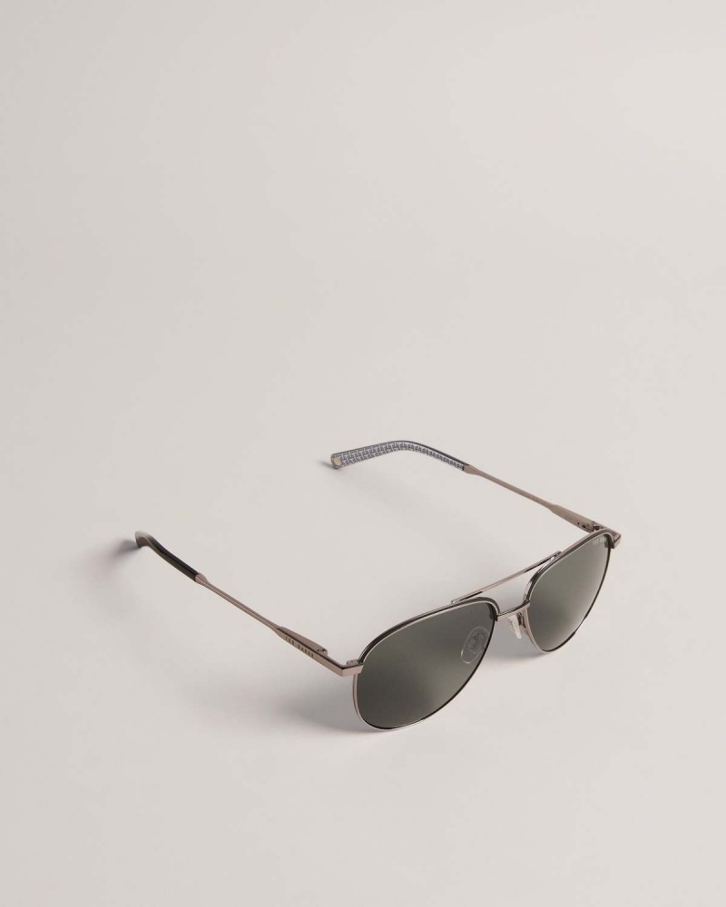 Ted Baker Greyavi Metal Aviator Sunglasses Gri | 428LAVSYR