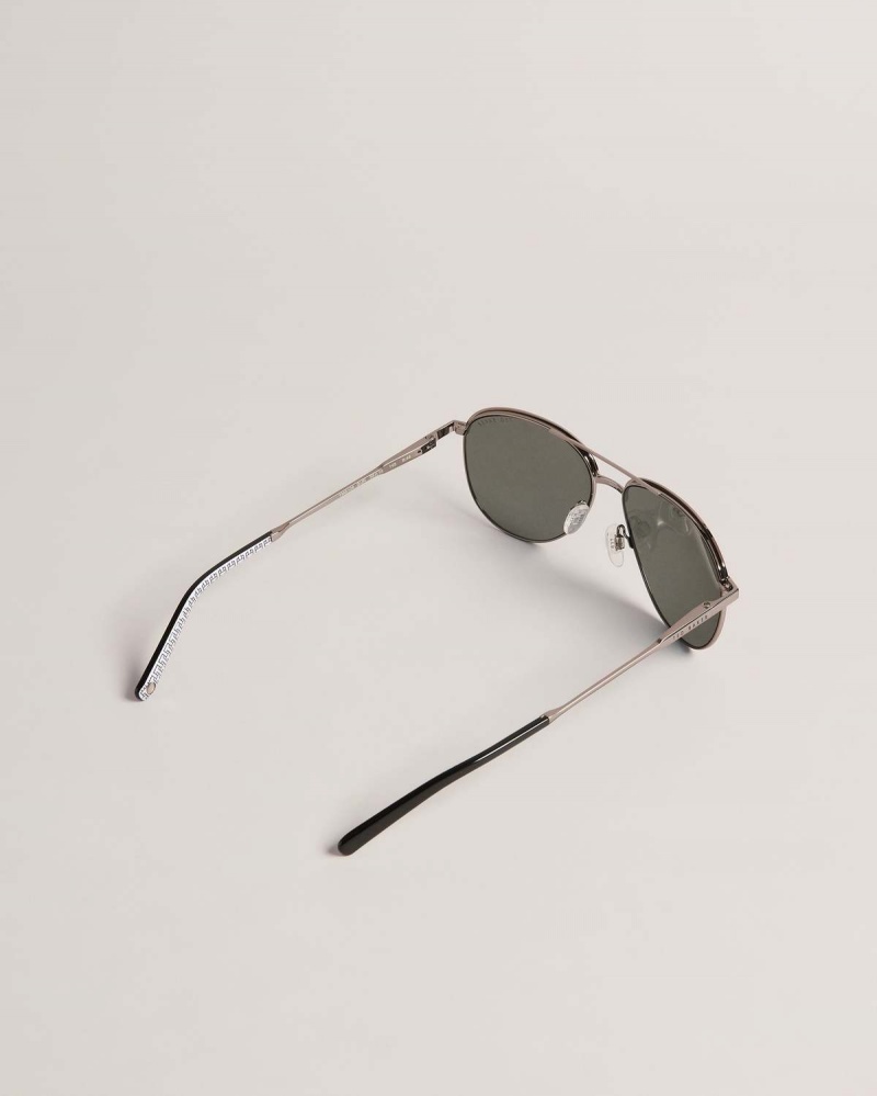 Ted Baker Greyavi Metal Aviator Sunglasses Gri | 428LAVSYR