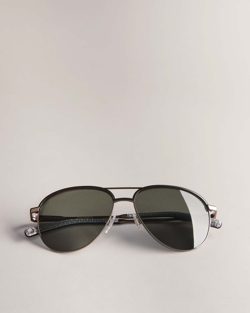 Ted Baker Greyavi Metal Aviator Sunglasses Gri | 428LAVSYR