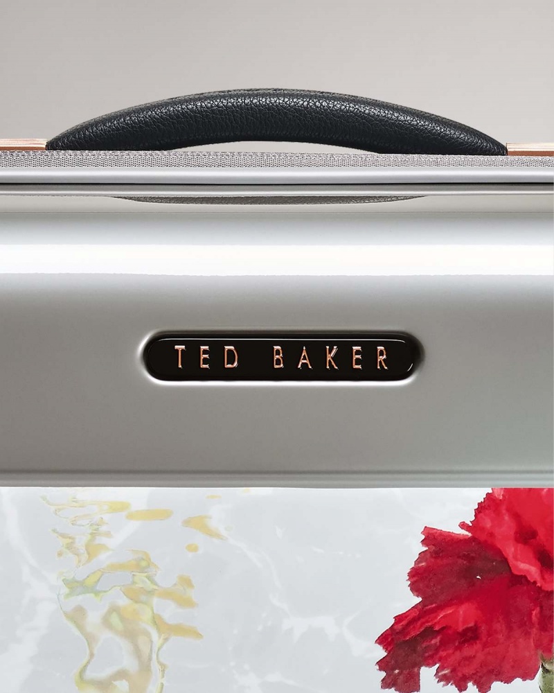 Ted Baker Gusto Apa Floral Small Trolley Case Gri | 724LYSEQO