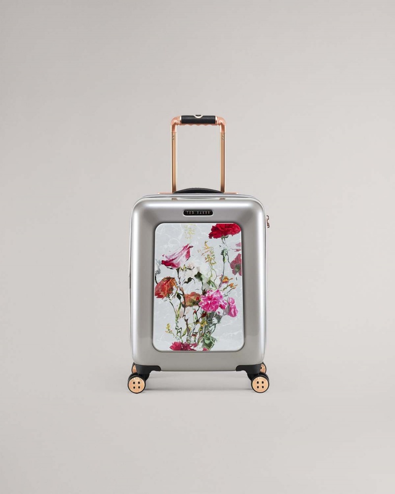 Ted Baker Gusto Apa Floral Small Trolley Case Gri | 724LYSEQO